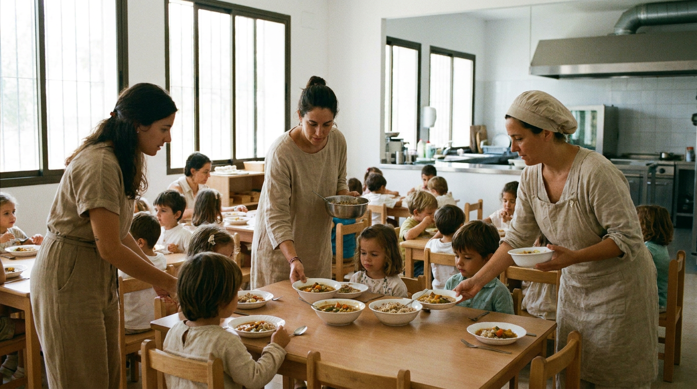 Ilustración de la sección Comedor infantil con dieta saludable en Utrera