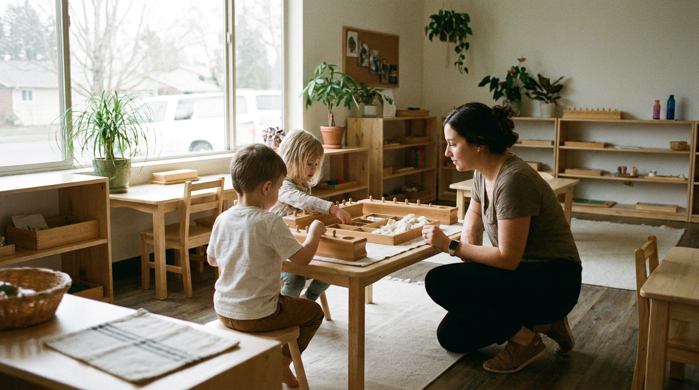 Ilustración de la sección Ventajas de la educación infantil Montessori