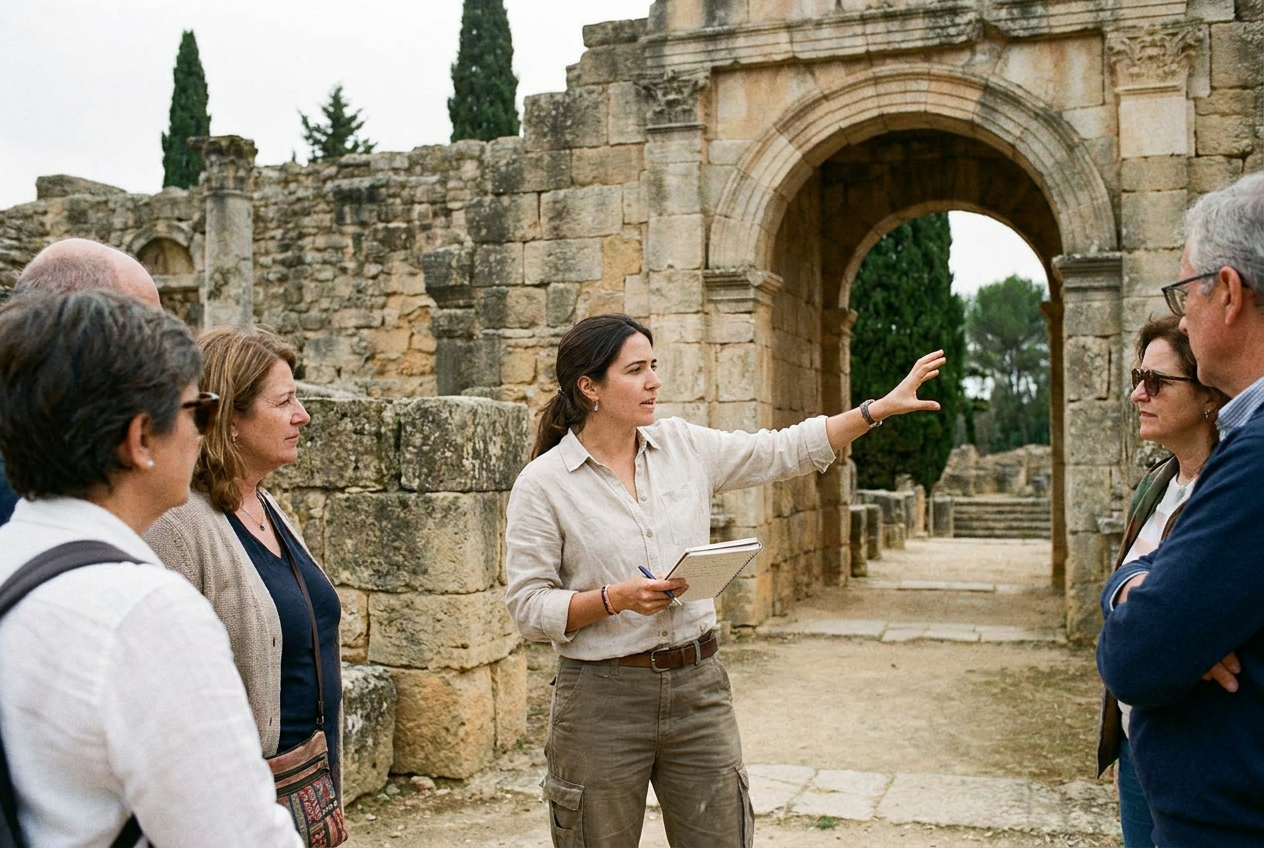 Amphitheatre of Itálica en Sevilla: claves para elegir bien 1 Ilustración de la sección Resolviendo dudas comunes sobre las visitas guiadas a Itálica