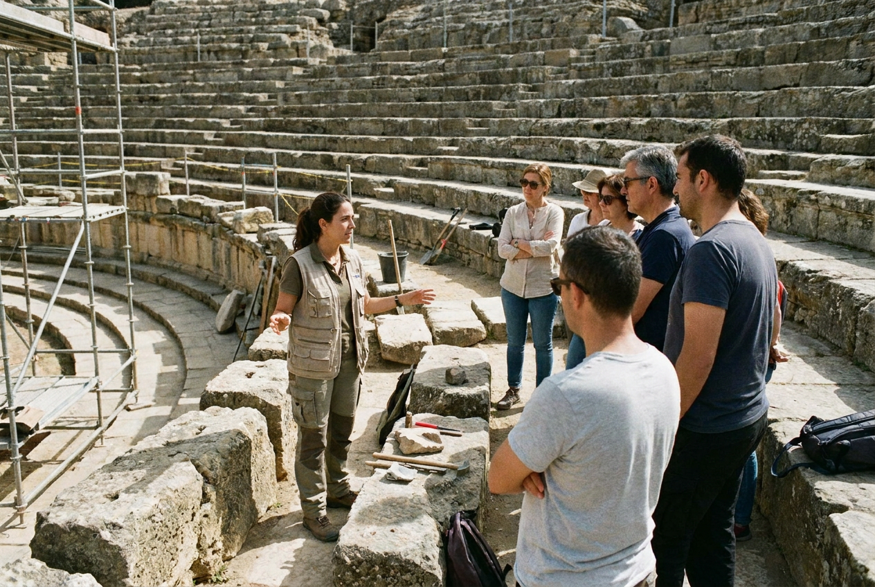 Teatro romano de itálica en Sevilla: claves para elegir bien 1 Ilustración de la sección Visita guiada al teatro romano de Itálica
